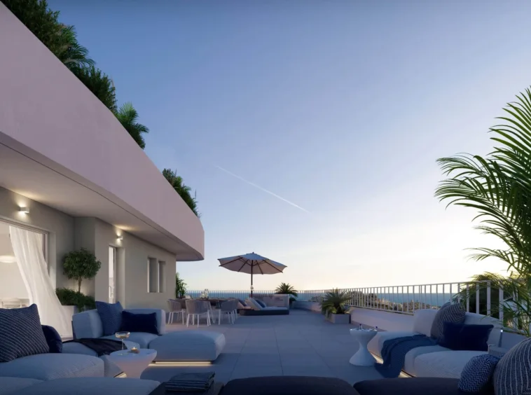 Illustrative rooftop outdoor living space