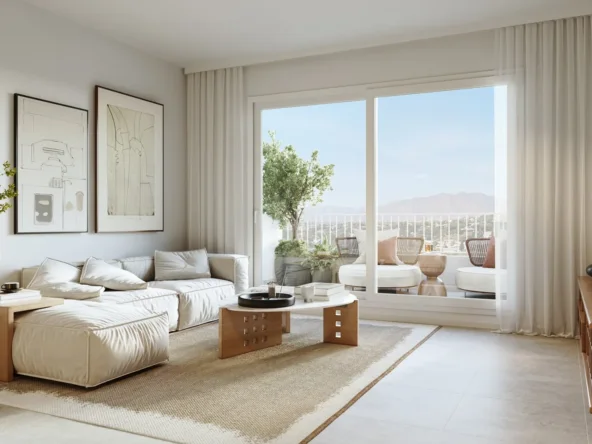 Illustrative living room with large terrace doors