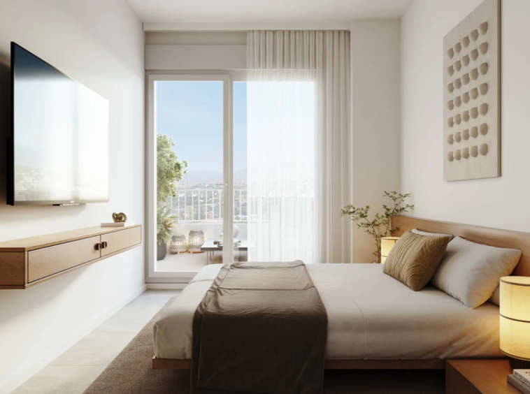 Illustrative main bedroom and terrace access