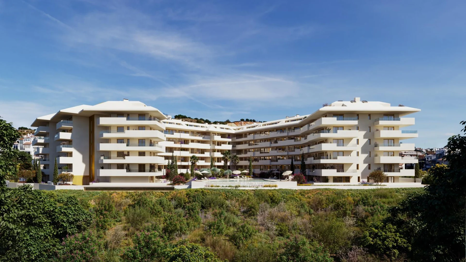 Modern residence in Los Pacos, Fuengirola — architectural illustration