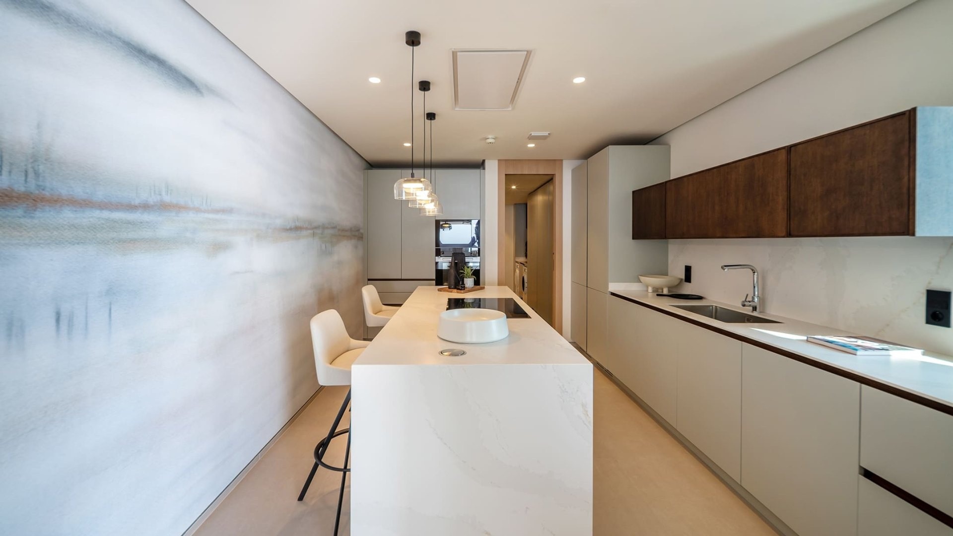 Representative fitted kitchen in a Malaga penthouse