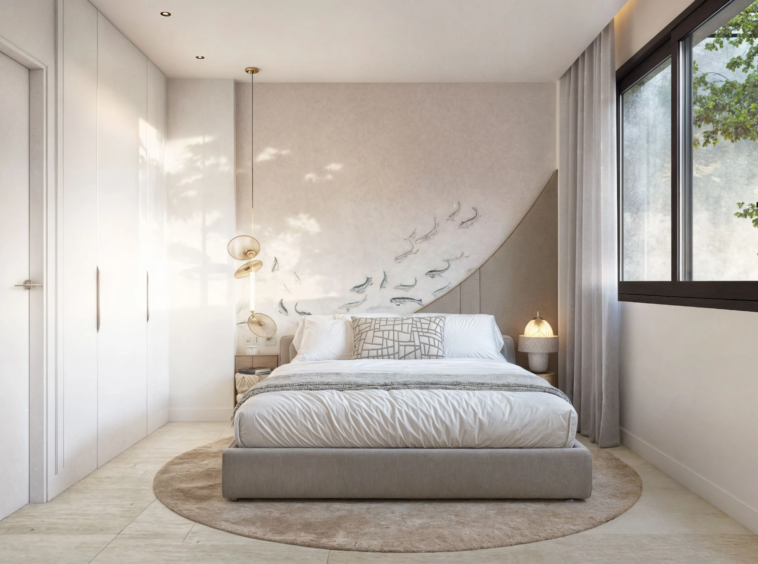 Representative apartment bedroom