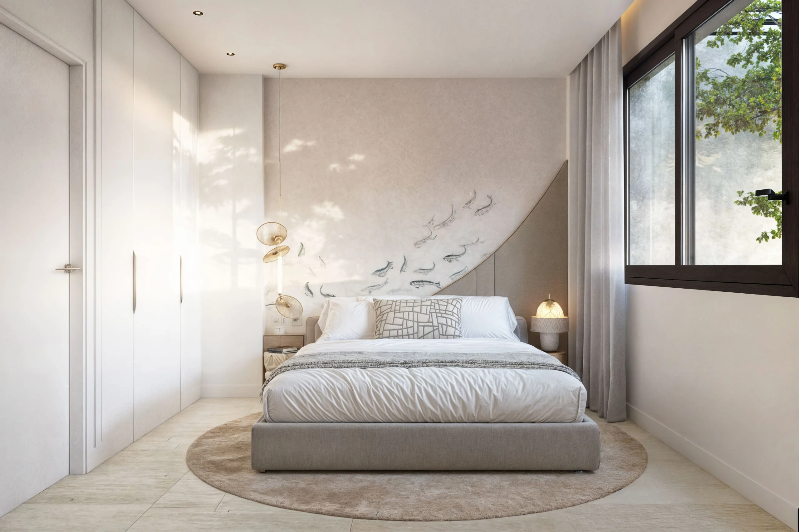 Representative apartment bedroom