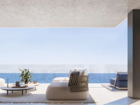 Representative sea-view apartment terrace in Manilva Beach