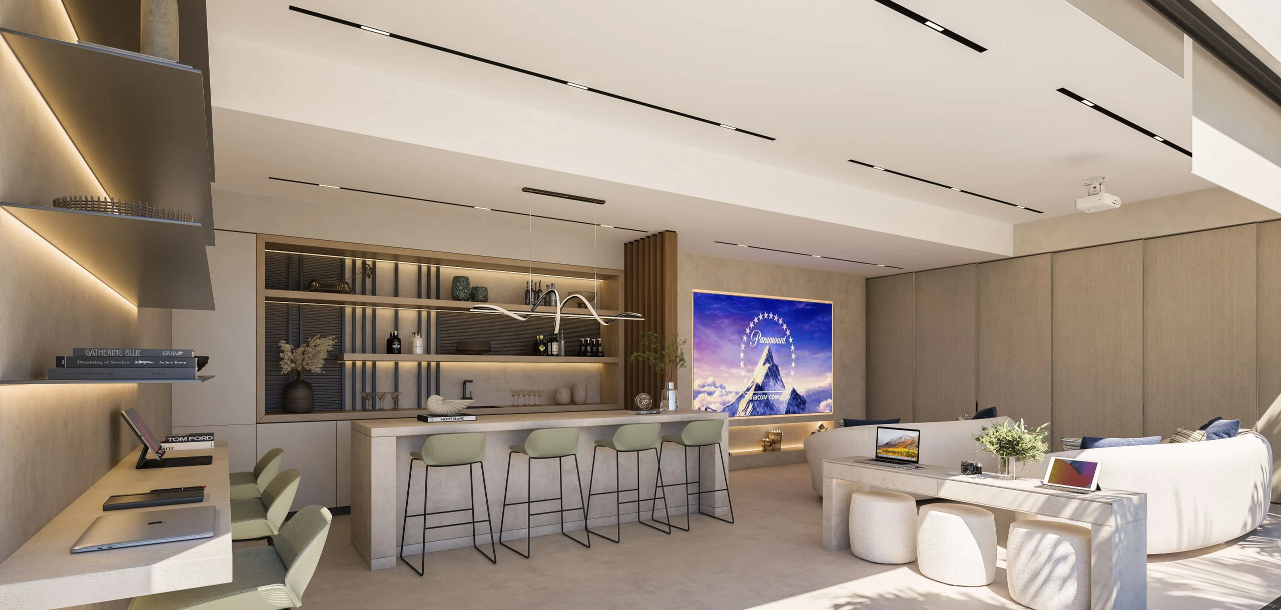 Visualisation of the shared coworking room