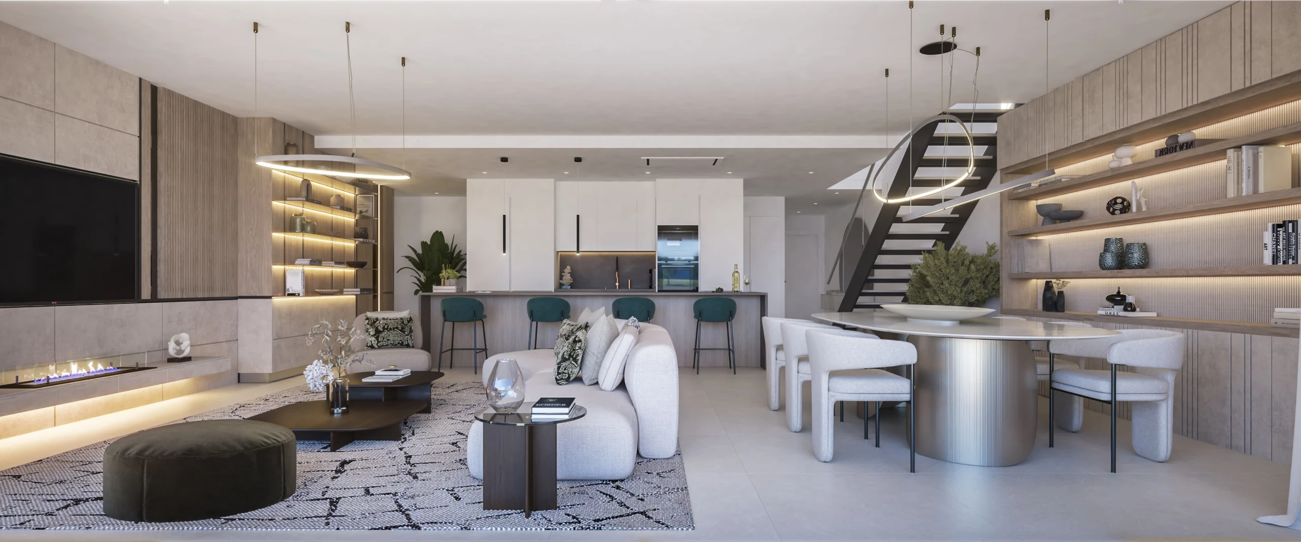 Representative villa living room