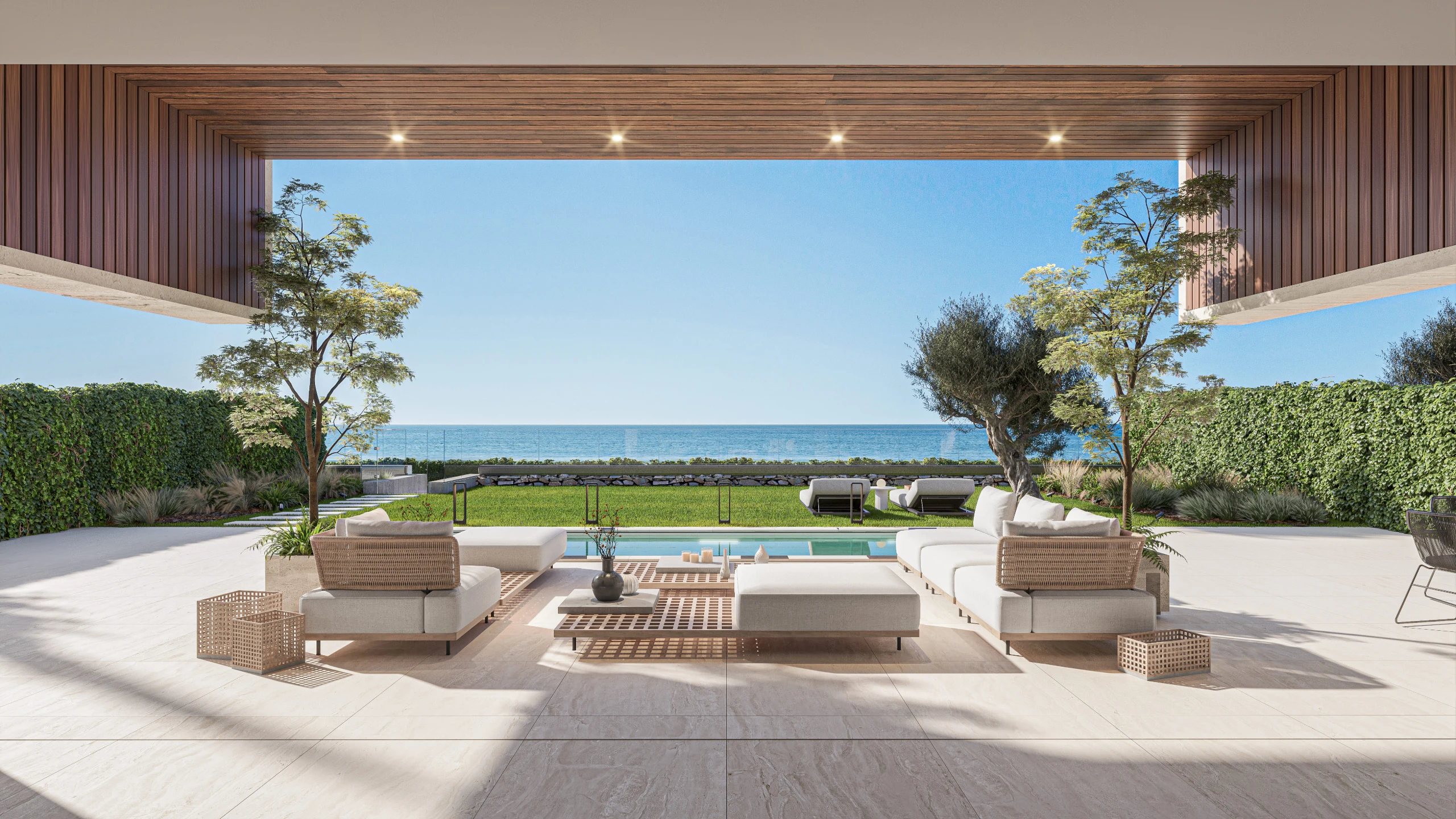 Representative villa terrace and private pool