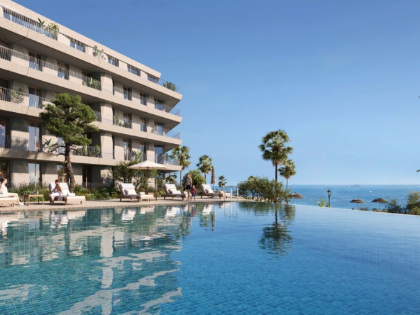 Visualisation of the shared pool facing the sea