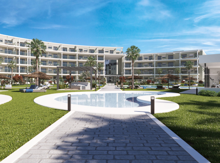 Shared landscaped courtyard and walking paths
