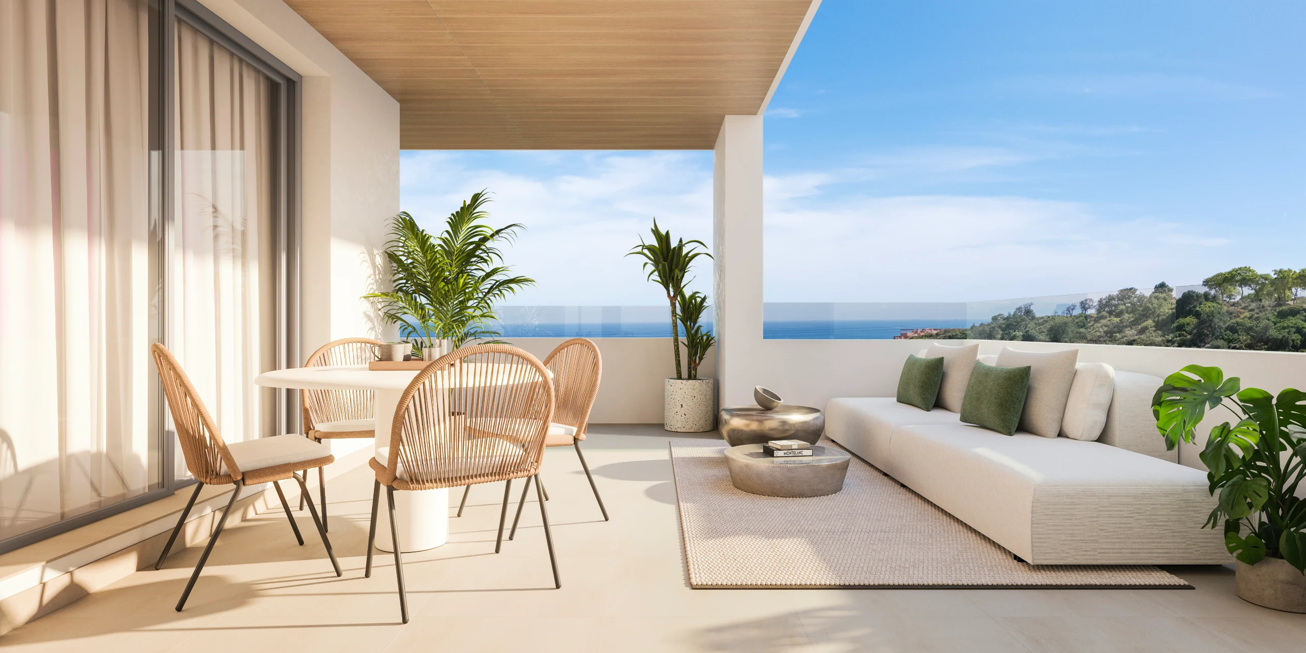 Representative visualisation of a covered terrace in Manilva