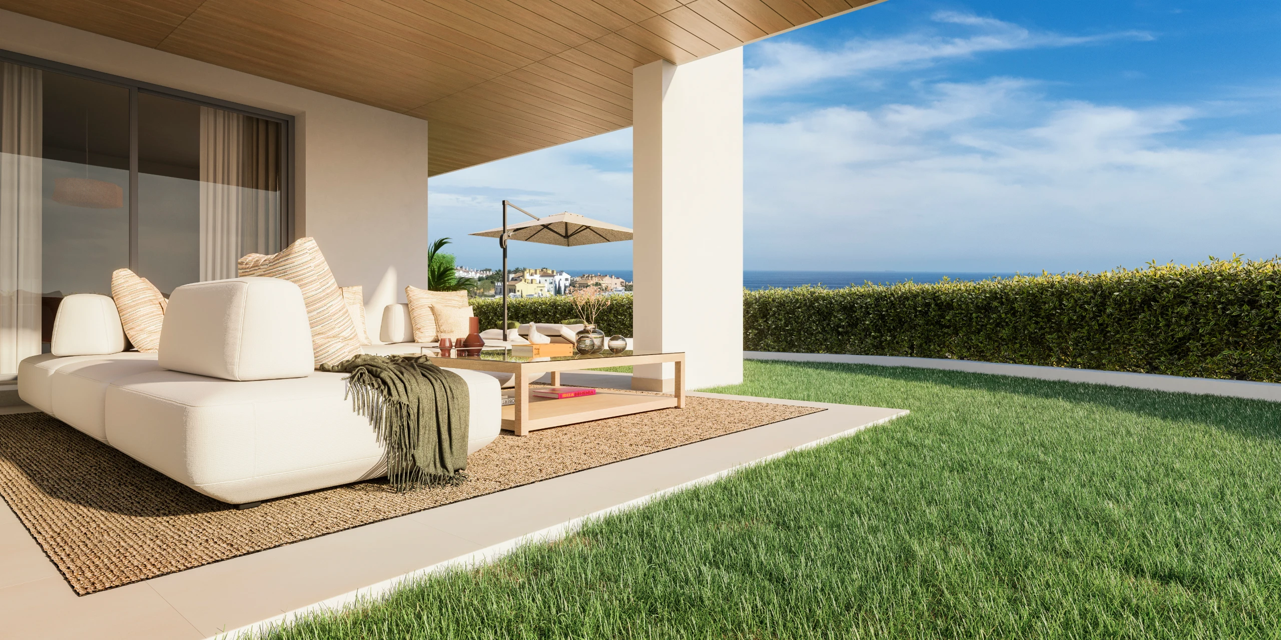 Representative visualisation of a garden terrace in Manilva