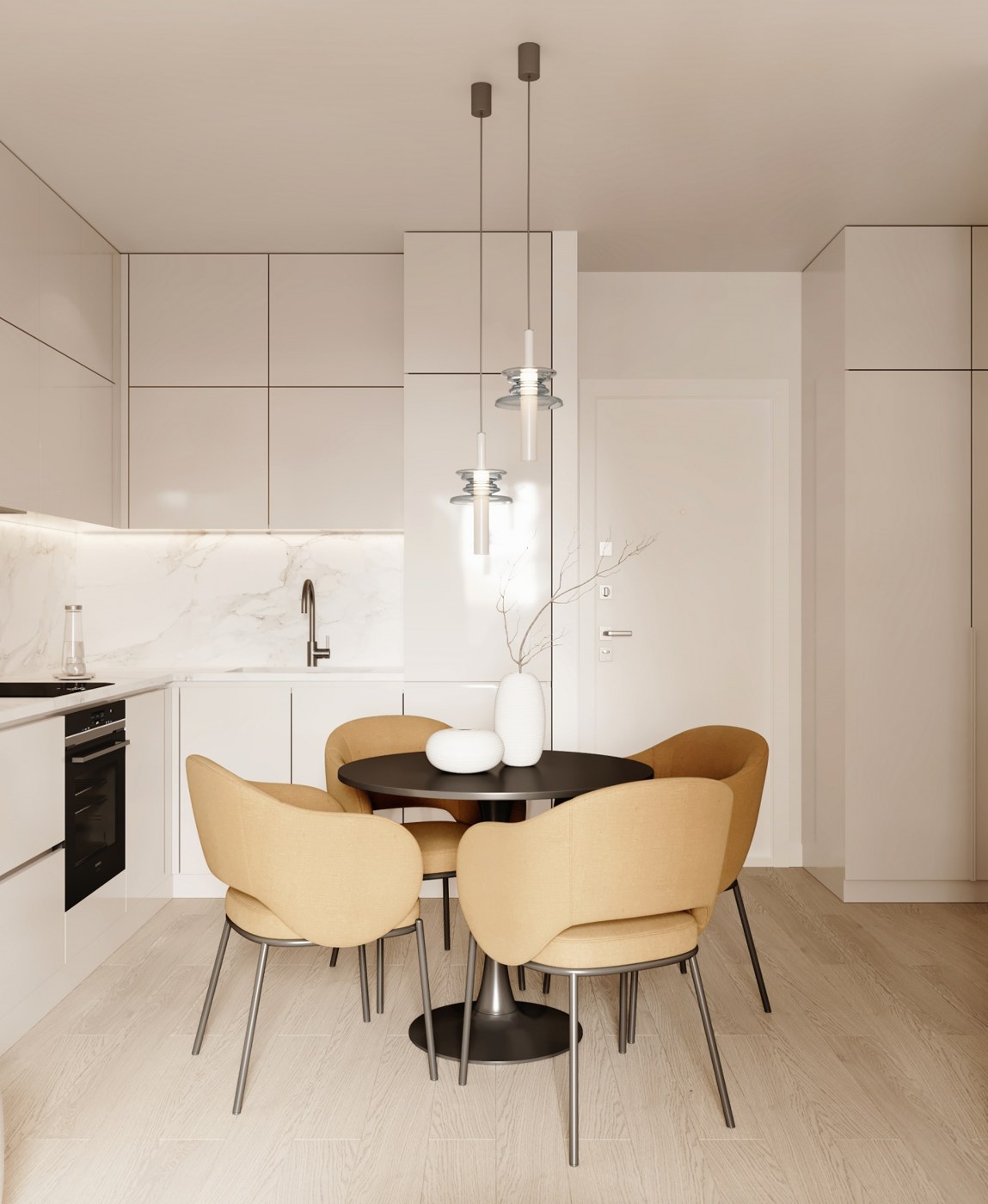 Illustrative kitchen and dining area
