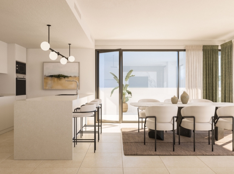 Illustrative kitchen and dining area