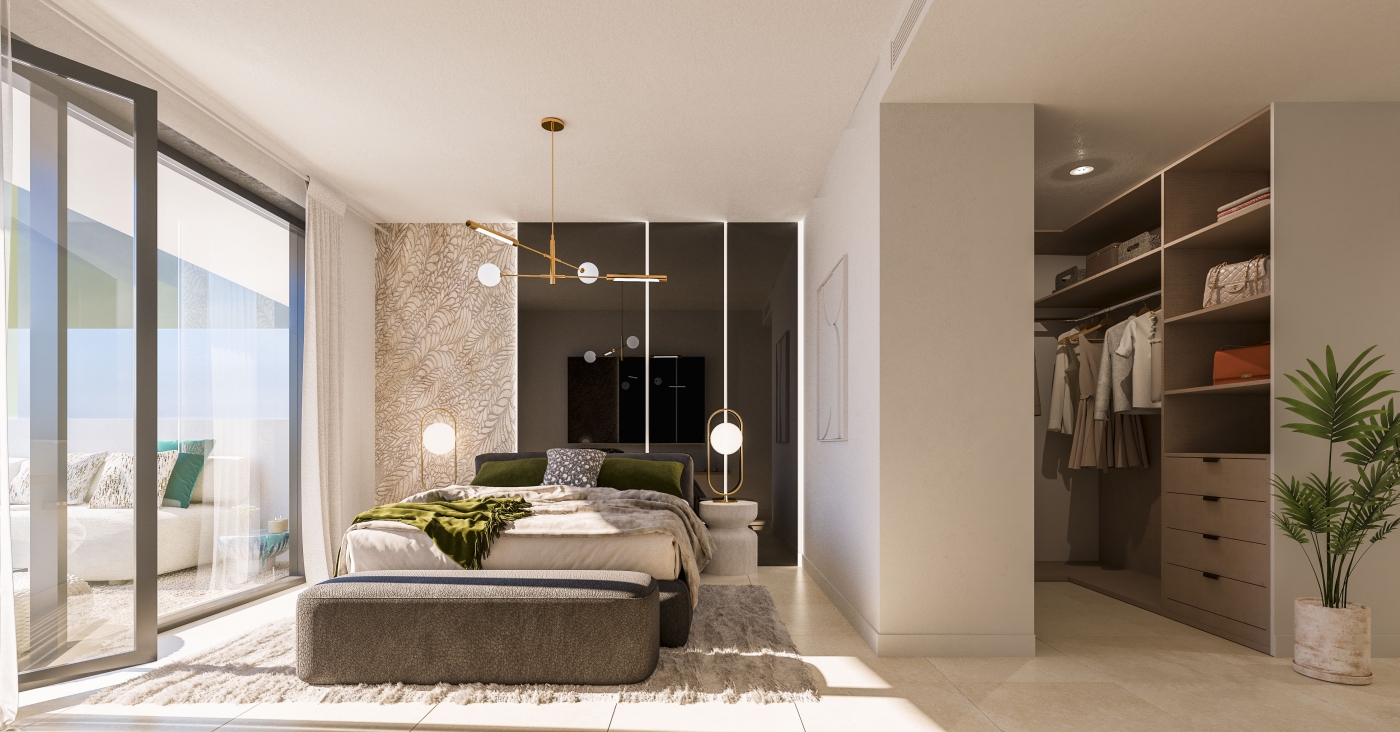 Illustrative bedroom interior