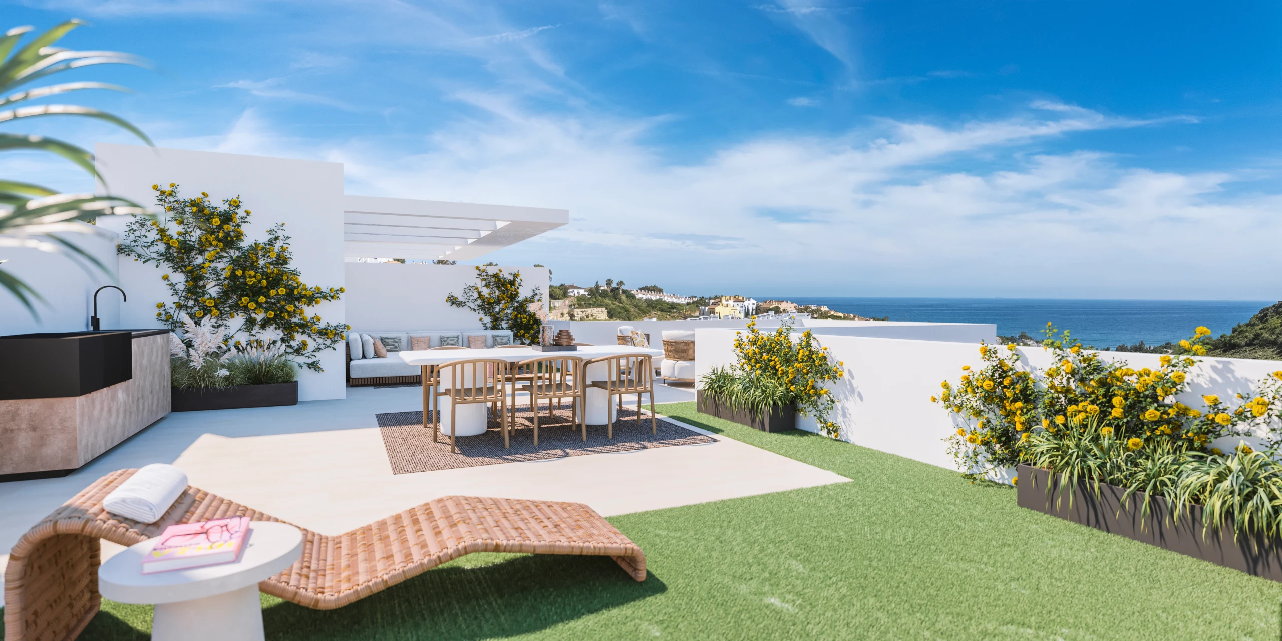 Representative visualisation of a private rooftop solarium