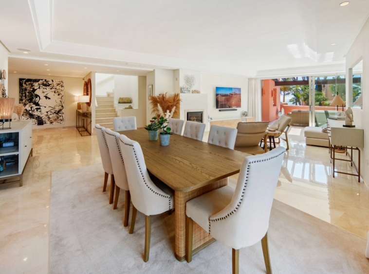 Open dining area with seating for family and guests