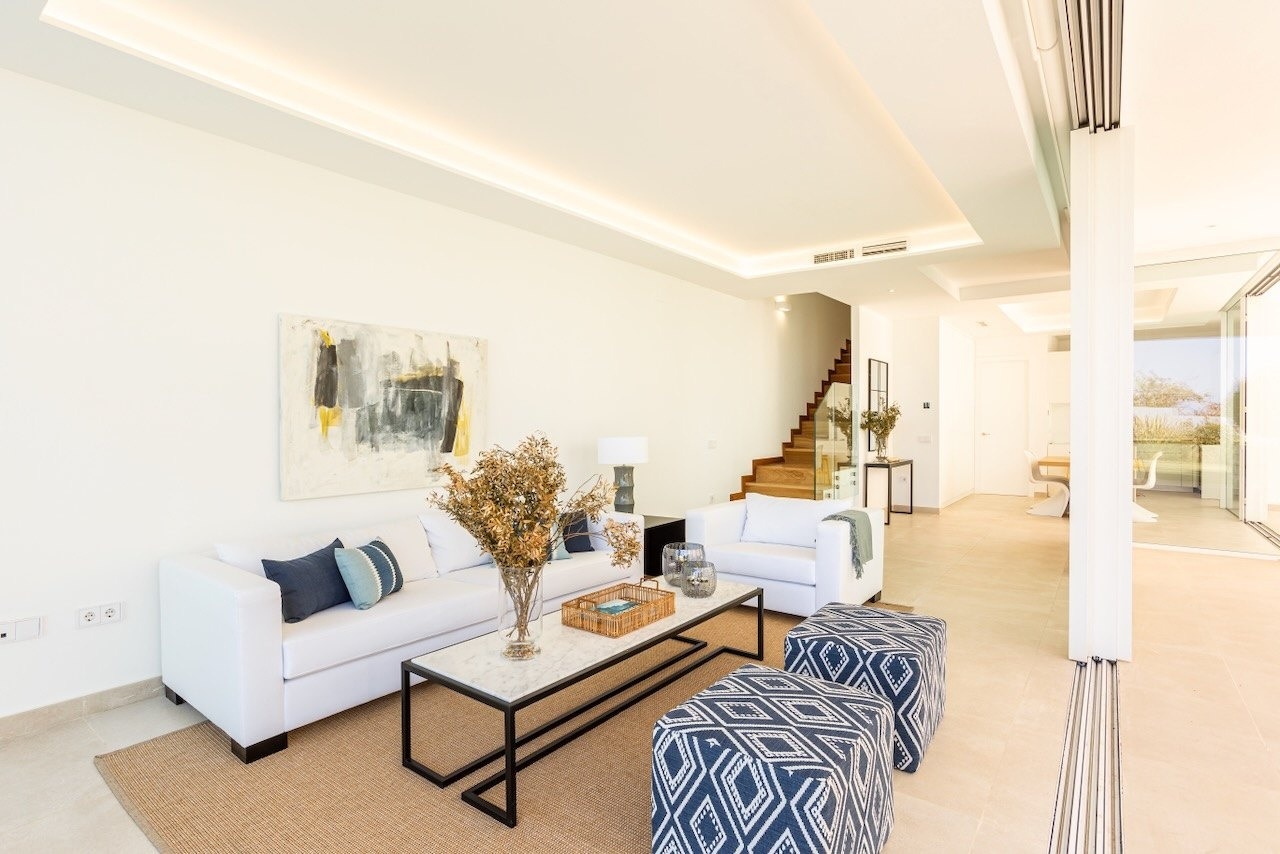 Representative furnished villa living room