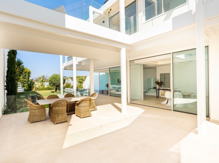 Representative covered terrace and outdoor lounge