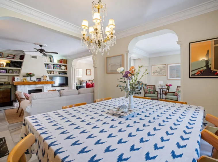 Dining area beside the living room