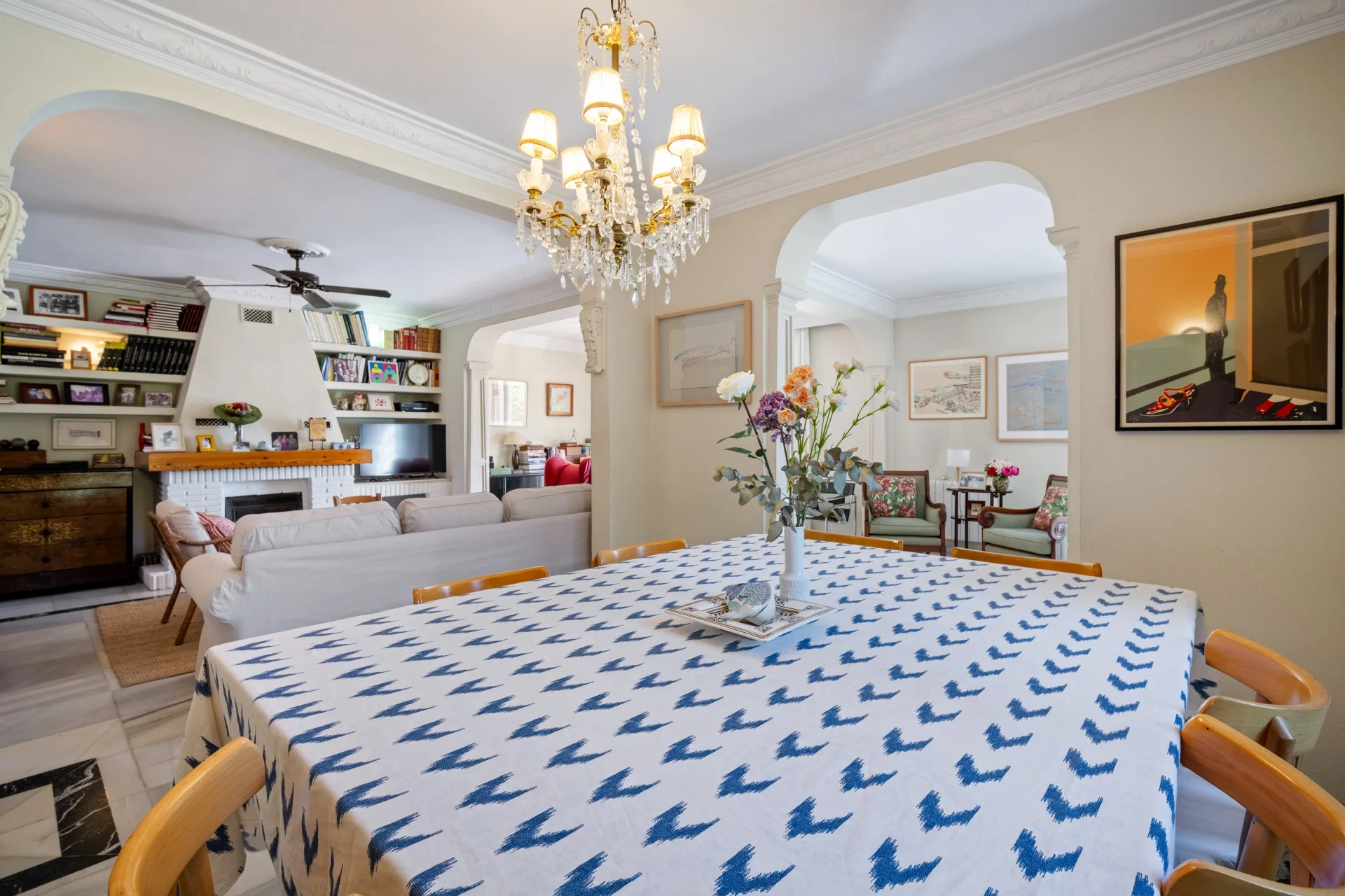 Dining area beside the living room