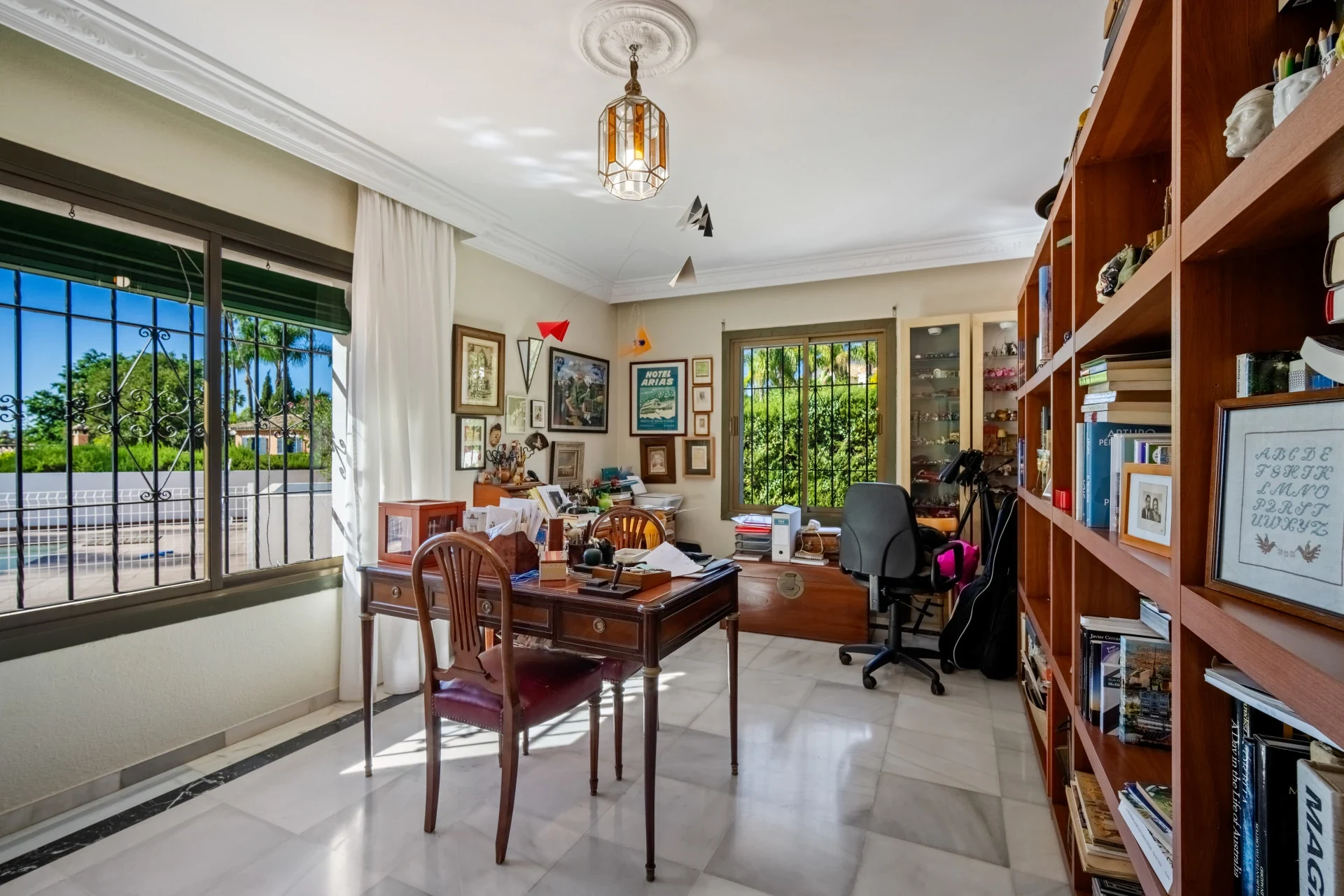 Home office and library area