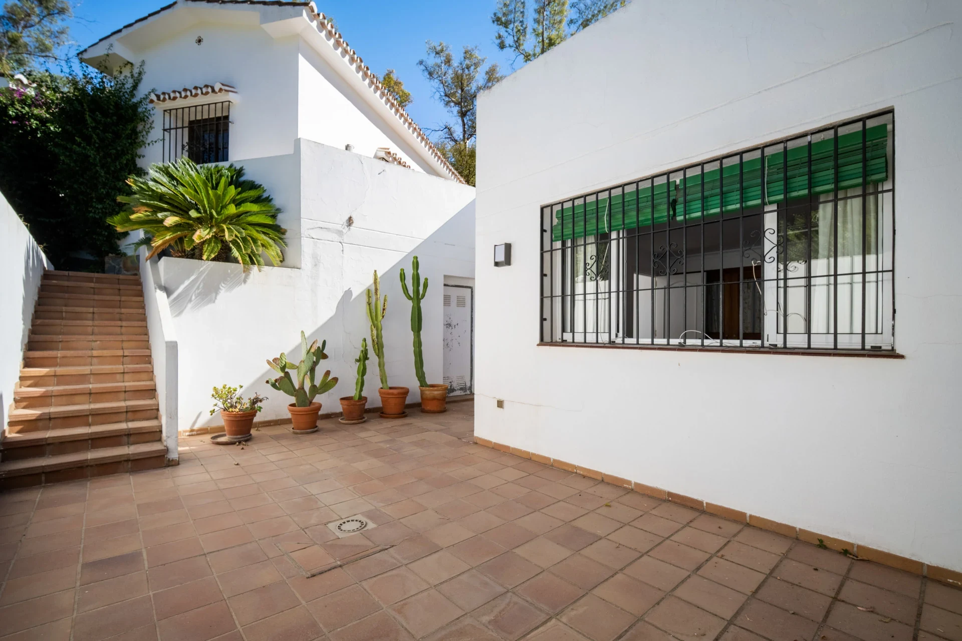 Private courtyard and stairs