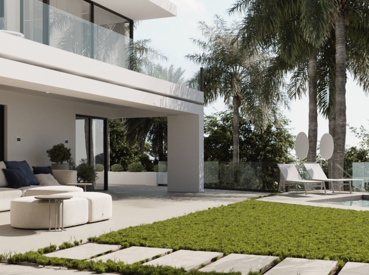 marbella villa covered lounge