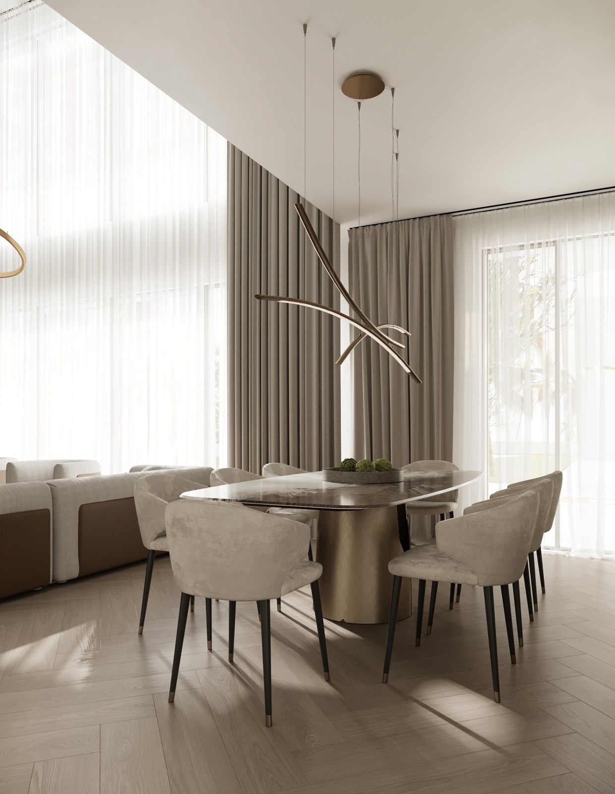 marbella villa dining room
