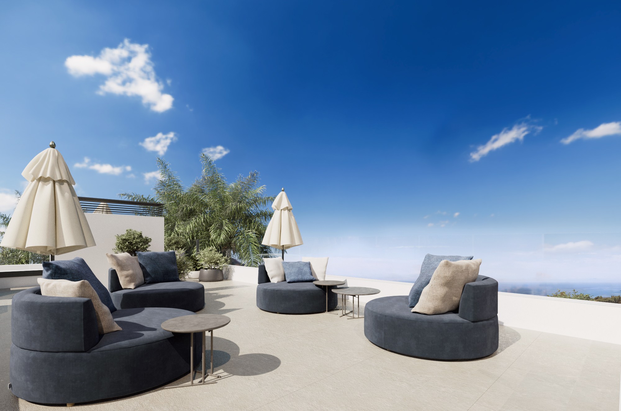 marbella villa rooftop terrace