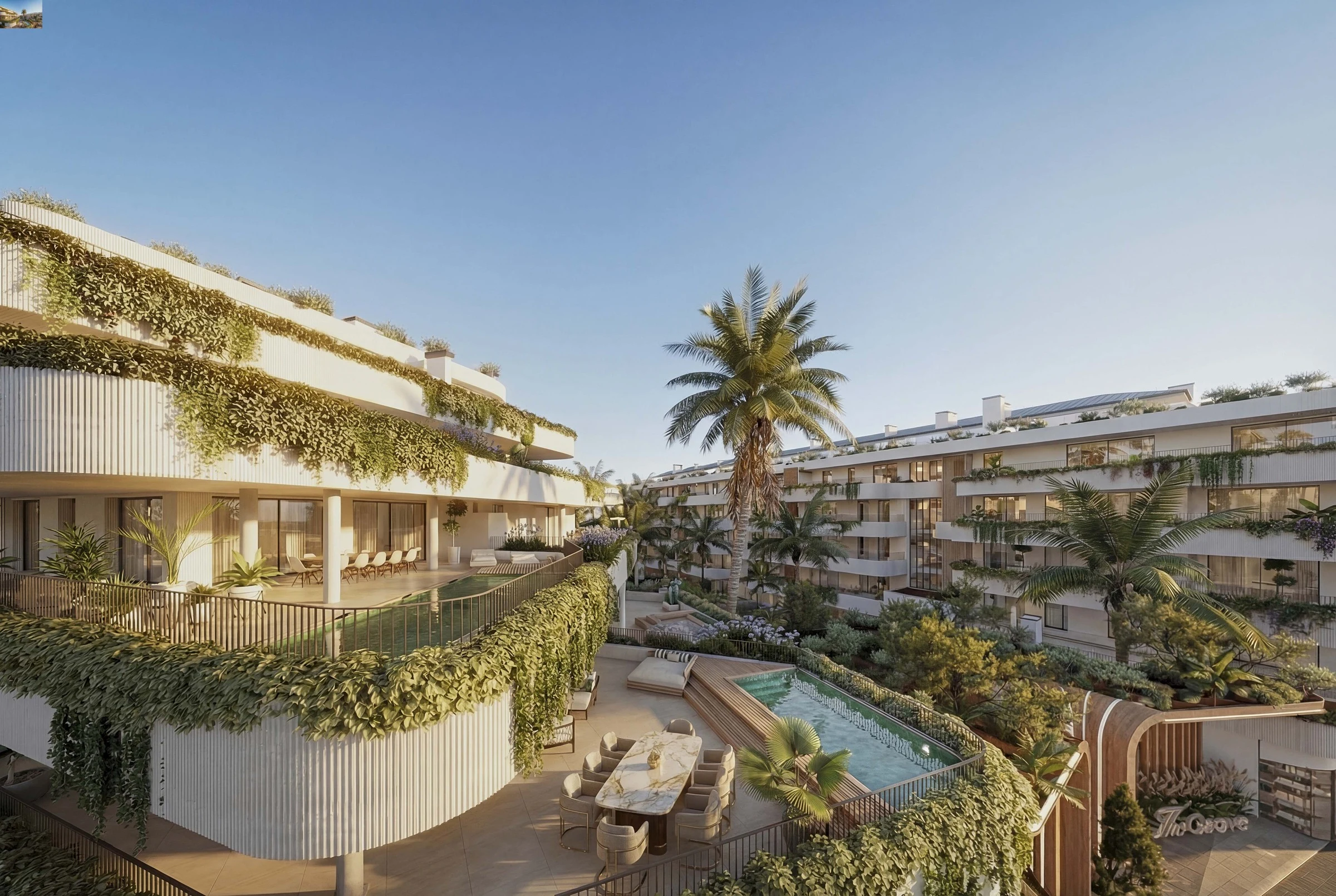 Illustrative landscaped residences in San Pedro de Alcantara