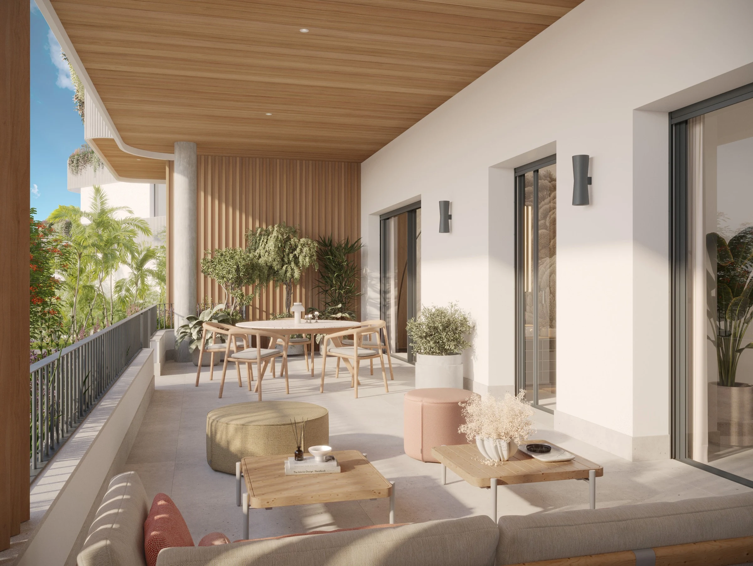 Illustrative covered terrace at a Marbella apartment