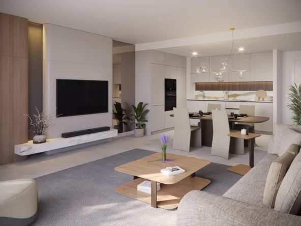 Illustrative open-plan living room at a Marbella apartment