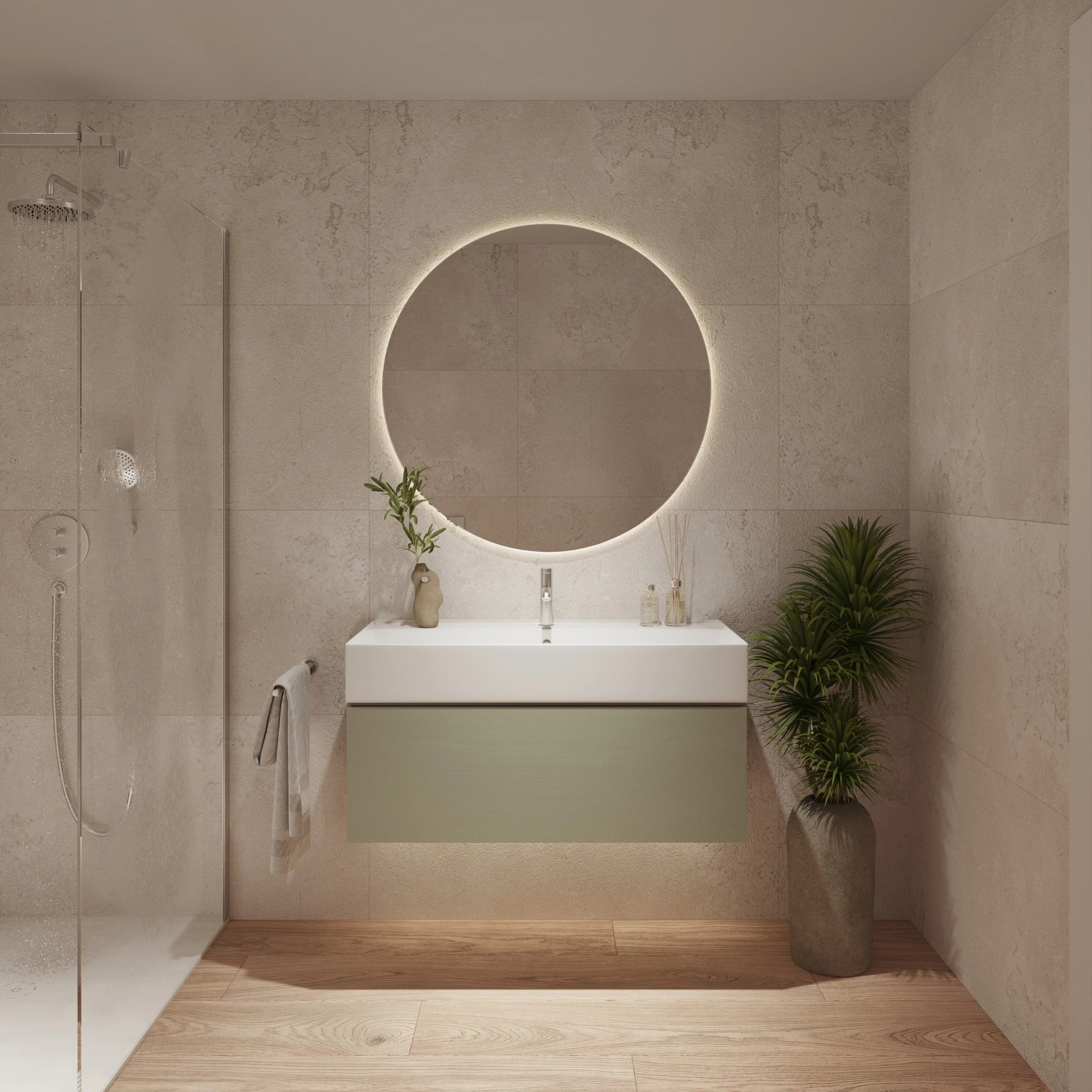 Illustrative bathroom at a Marbella residence