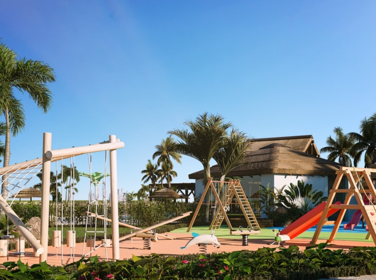 Illustrative shared children’s play area in Mijas