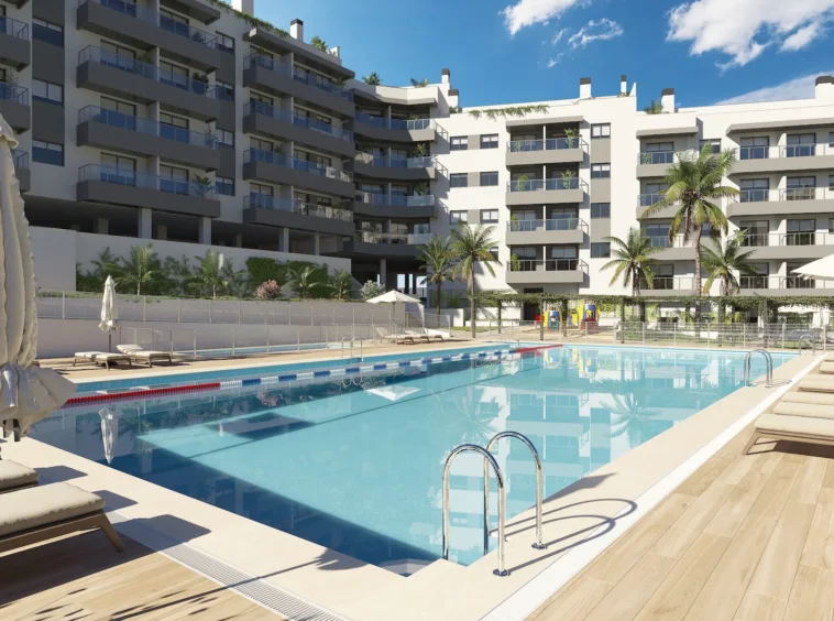 Adult swimming pool and sun terrace — illustration