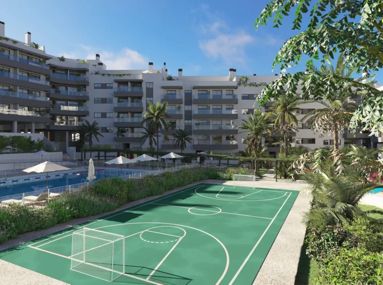 Communal sports court — illustration