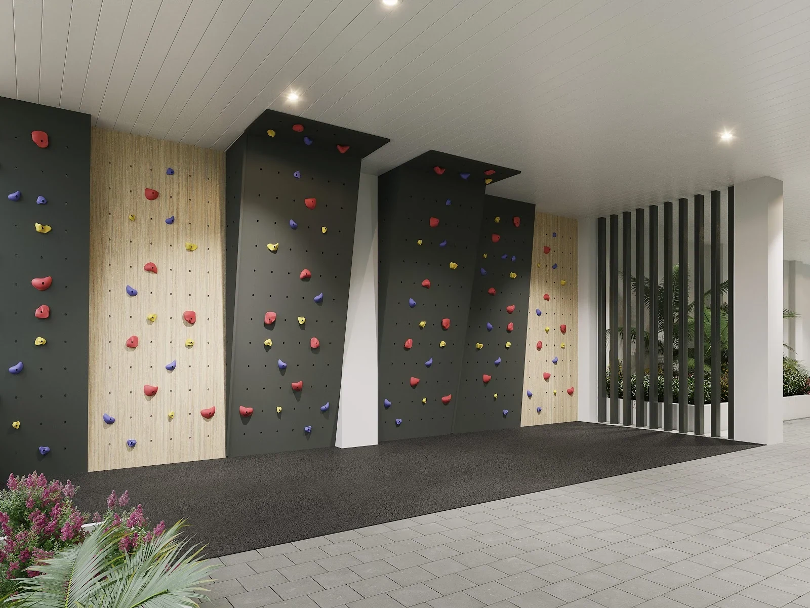 Children’s climbing wall — illustration