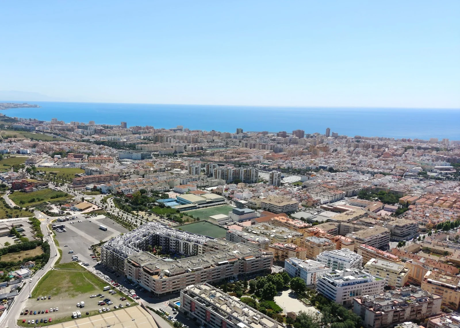Aerial illustration of the residential neighbourhood in Mijas