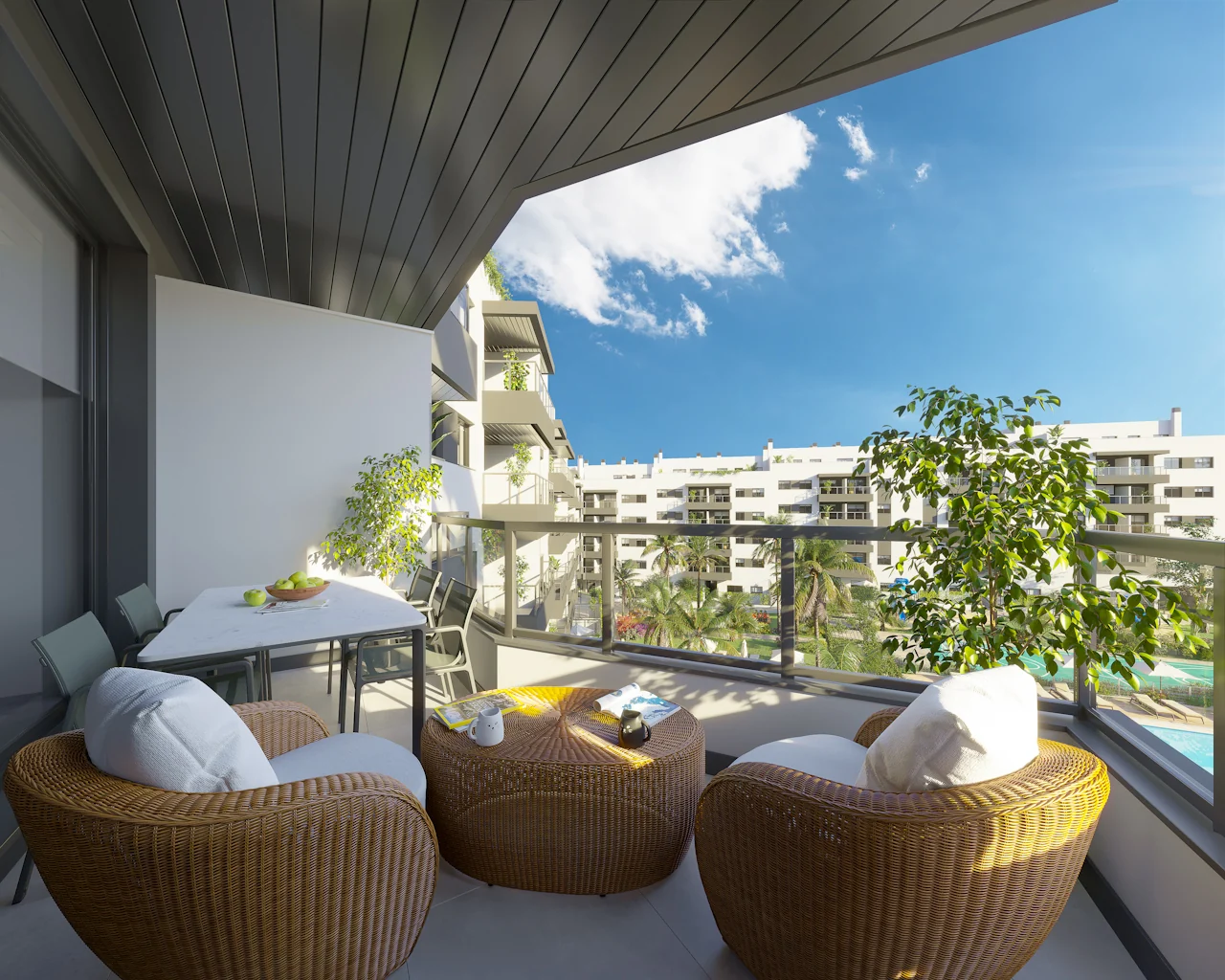 Illustrative private terrace in Mijas