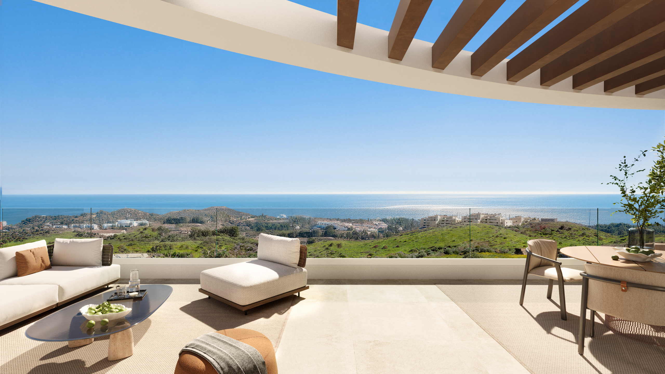 Representative terrace with Mediterranean sea views