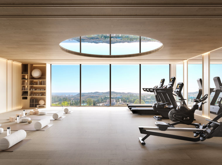 Architectural illustration of the shared gym