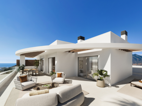 Representative penthouse terrace and sea views