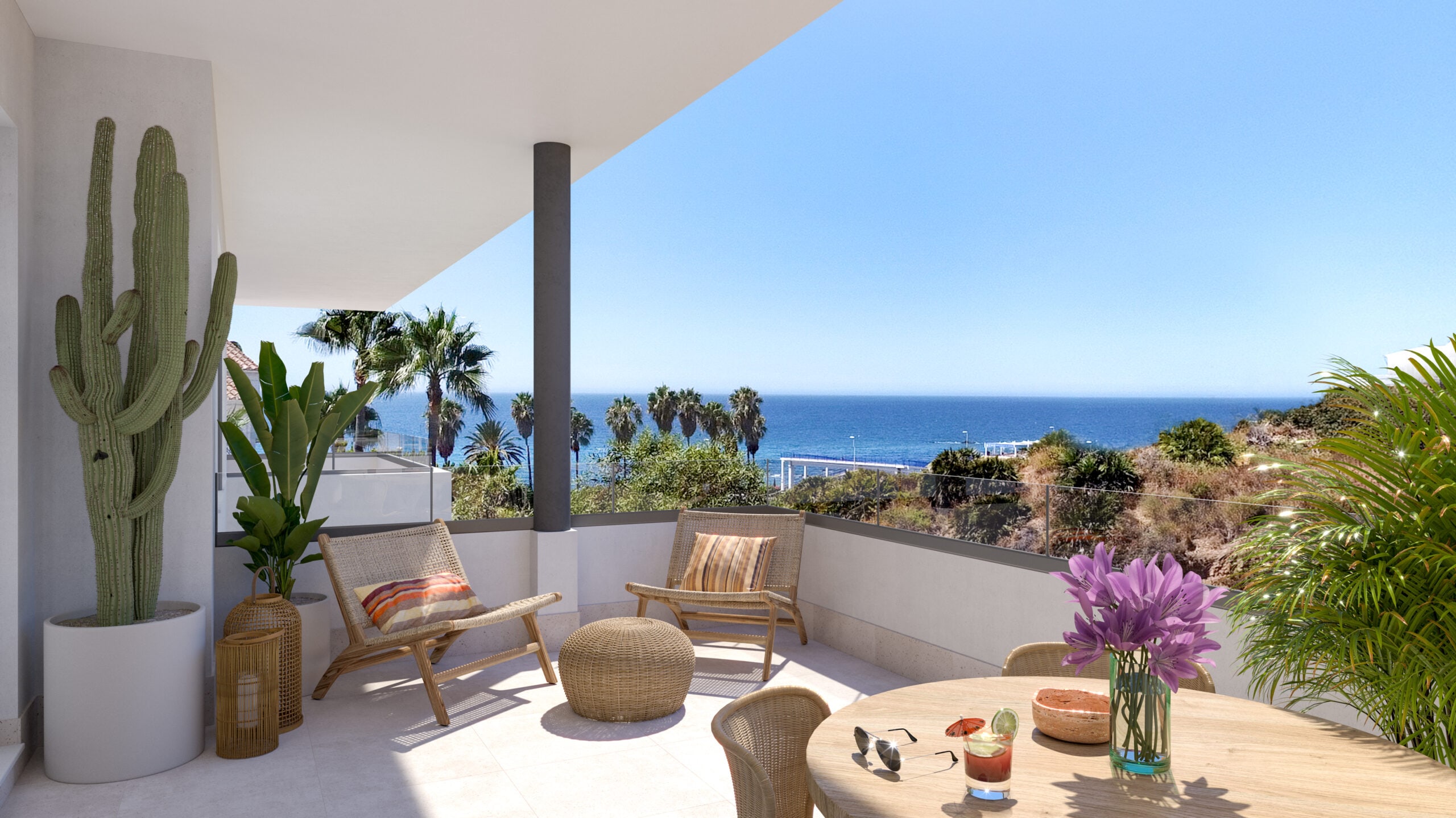 Illustration of a representative furnished terrace