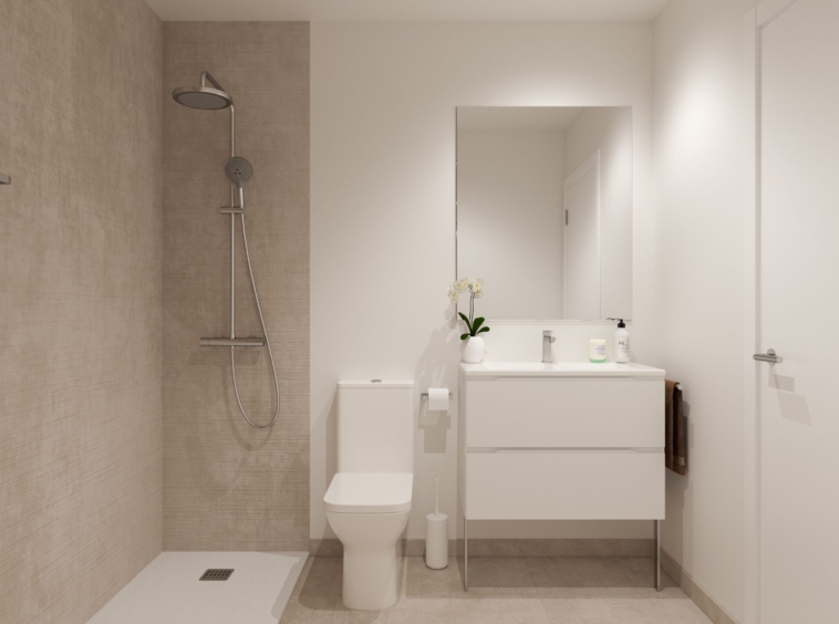 Illustration of a representative bathroom