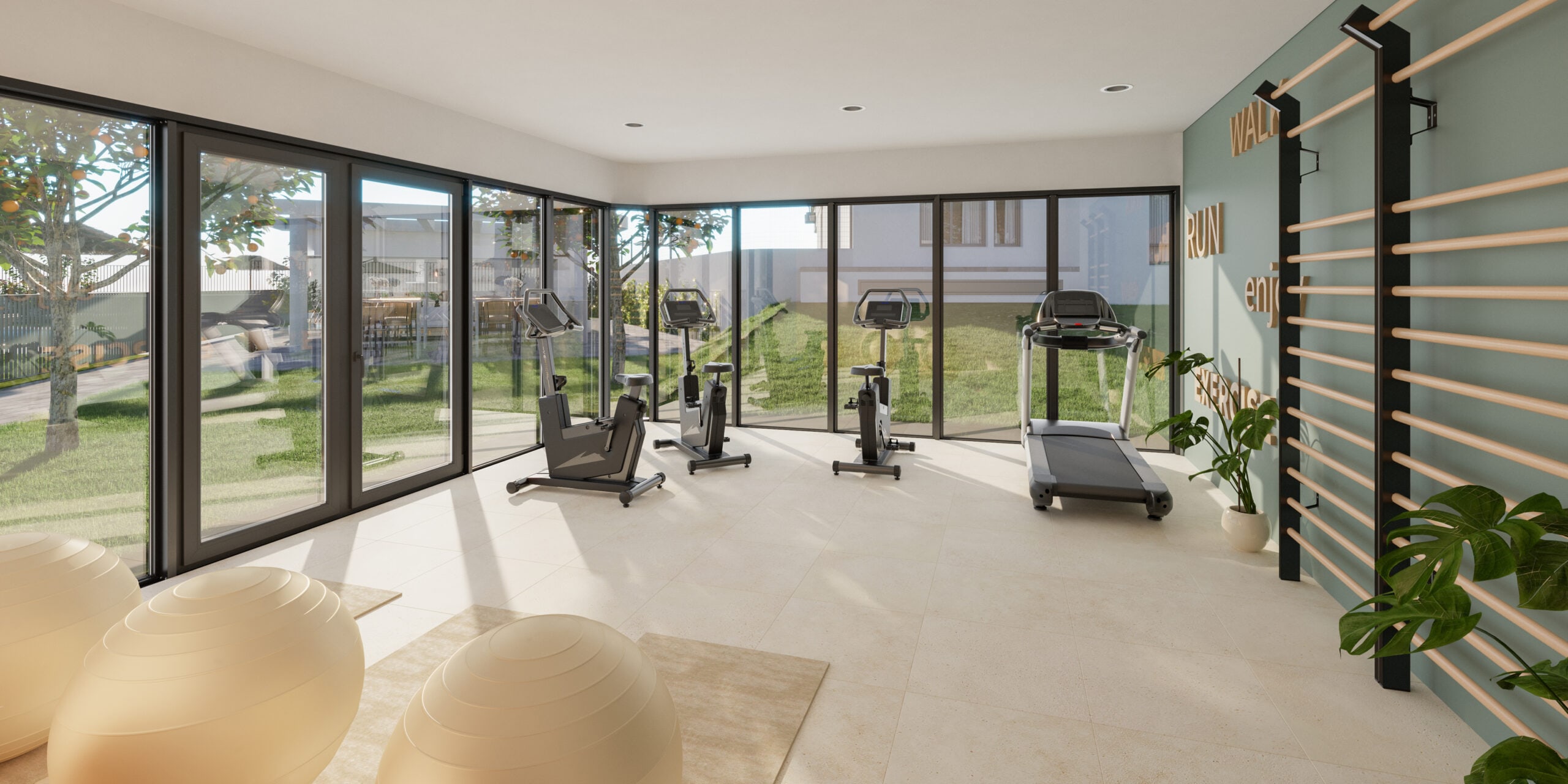 Illustration of the communal gym