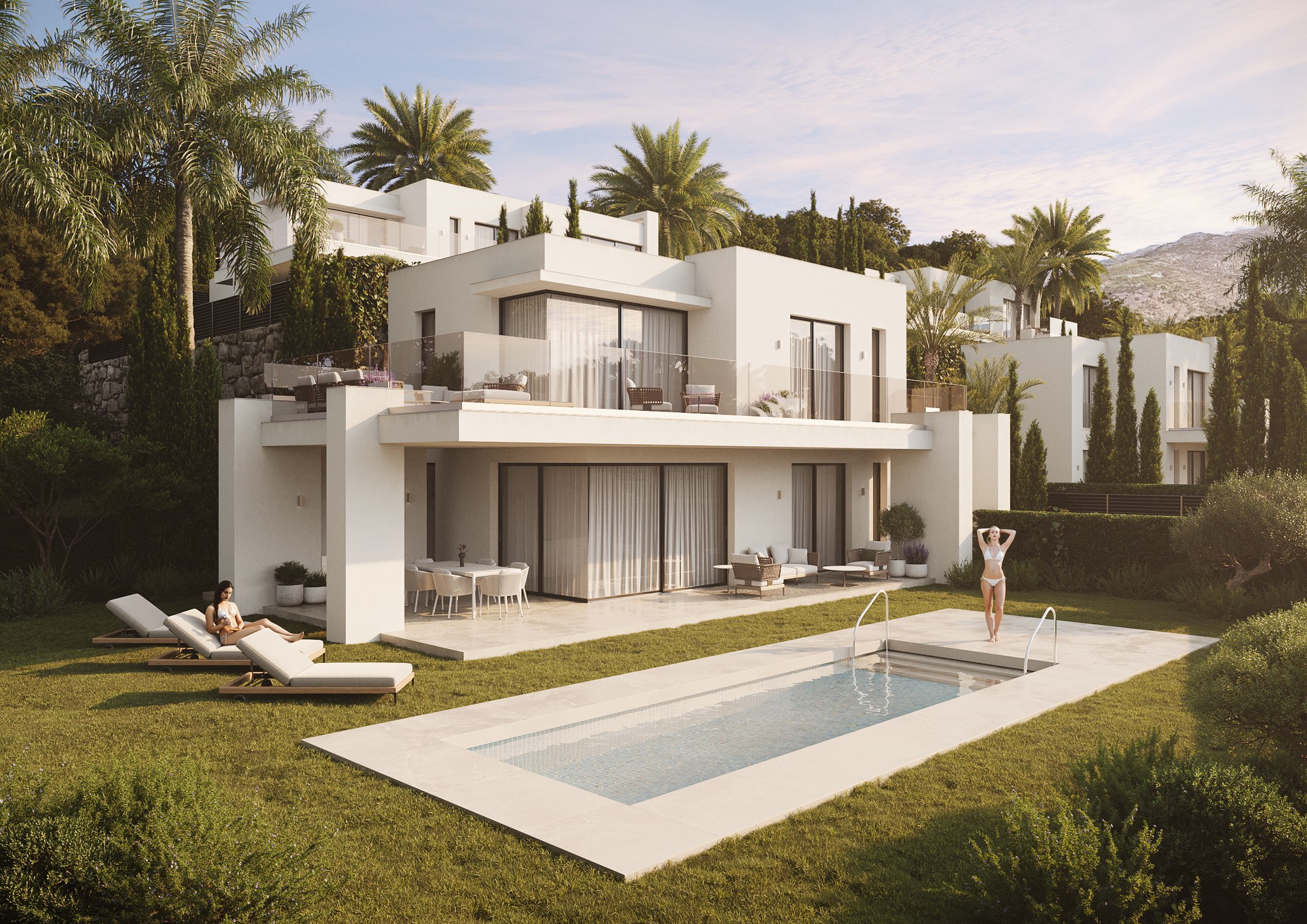 mijas villa pool garden