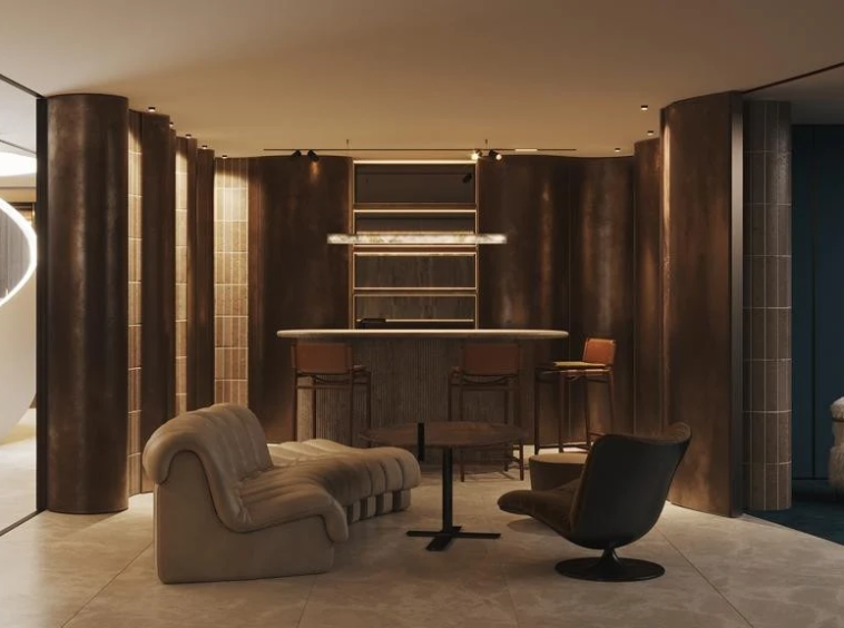 Architectural visualisation of the proposed lounge and bar