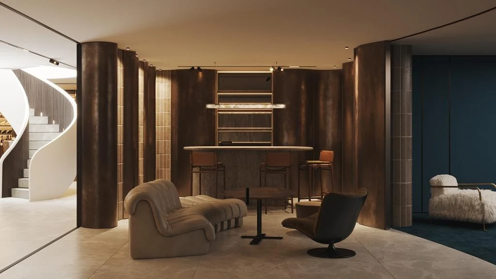 Architectural visualisation of the proposed lounge and bar