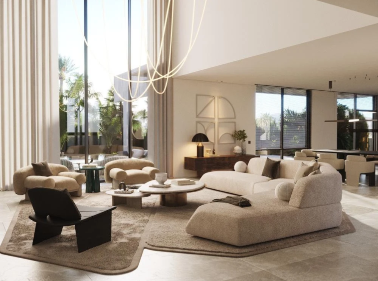 Architectural visualisation of the proposed double-height lounge