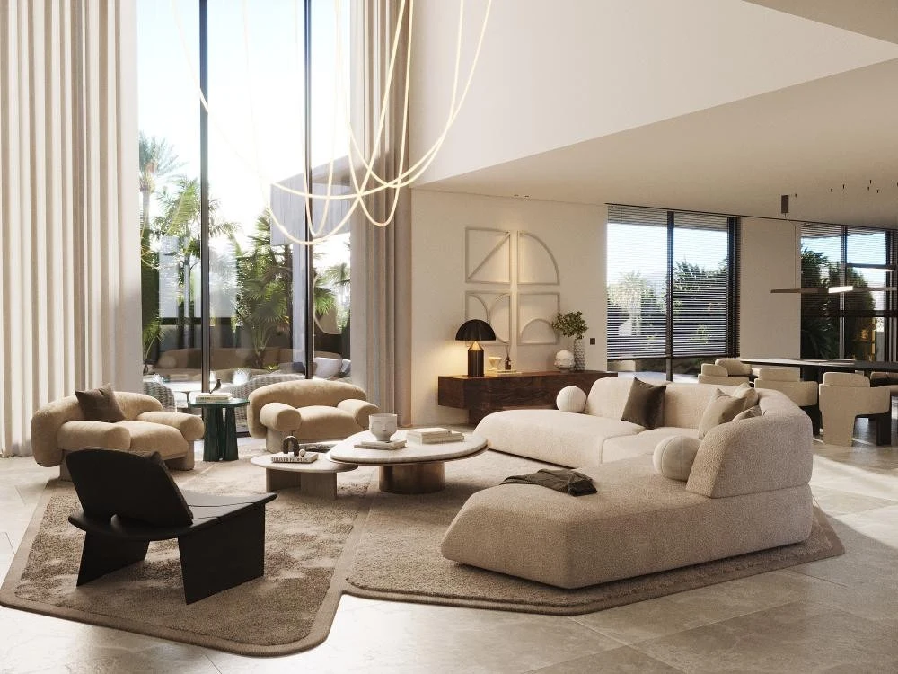 Architectural visualisation of the proposed double-height lounge
